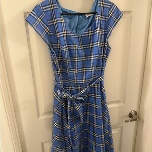 Blue Plaid Women's Dress
